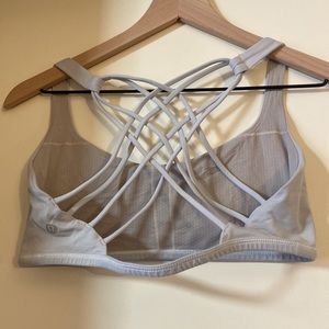 Lululemon White Free to Be Wild Strappy Sports Bra